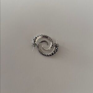 Elegant Silver Spiral Earrings